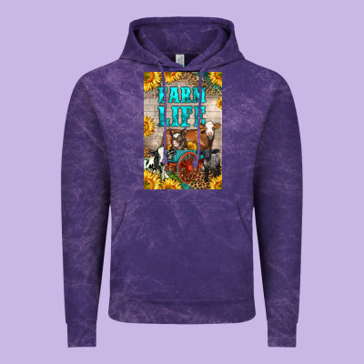 Western Farm Life Vintage Hoodie Designed By Lillyallendesigns