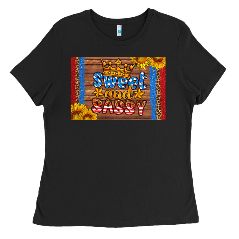 Usa Sweet And Sassy Skinny Metal Can Holder Ladies Tee by HRA Design Shop | Teevron