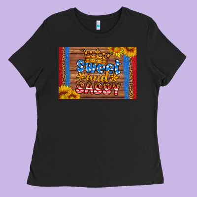 Usa Sweet And Sassy Skinny Metal Can Holder Ladies Tee Designed By Hra Design Shop