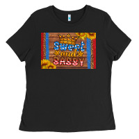 Black usa sweet and sassy skinny metal can holder Ladies Tee - HRA Design Shop