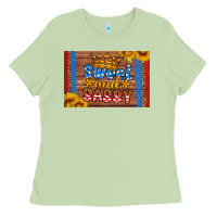 Matcha usa sweet and sassy skinny metal can holder Ladies Tee - HRA Design Shop