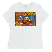 White usa sweet and sassy skinny metal can holder Ladies Tee - HRA Design Shop