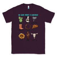 Plum so god made a cowboy Classic Tee - MaliasSmallBusiness