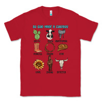 Red so god made a cowboy Classic Tee - MaliasSmallBusiness