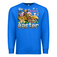 True Royal Happy Easter truck with farm animals Easter Day Premium Sweatshirt - HowdyJamesFarm