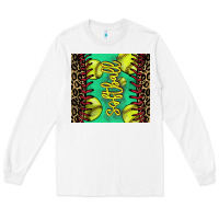 White softball leopard Long Sleeve Tee - NancyCooperArtShop