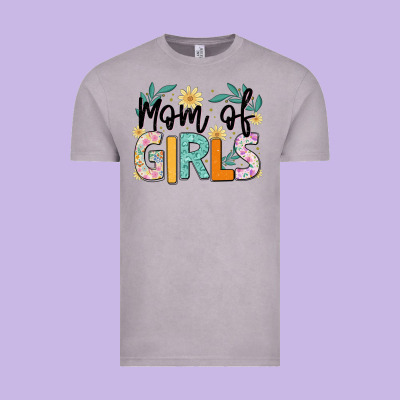 Mom Of Girls Vintage Tee Designed By Jahusdesignshop
