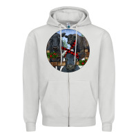 Dove Grey Black Angus Family Zipper Hoodie - RanaPortraitStore