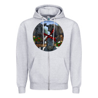 Heather Grey Black Angus Family Zipper Hoodie - RanaPortraitStore