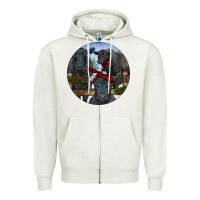 Oatmeal Heather Black Angus Family Zipper Hoodie - RanaPortraitStore