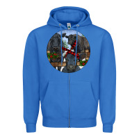 True Royal Black Angus Family Zipper Hoodie - RanaPortraitStore