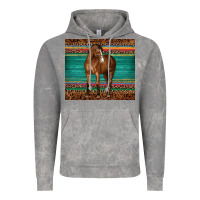 Cloud Rock western horse serape  leather leopard Vintage Hoodie - BarkalooDesign