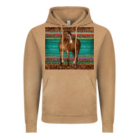 Vintage Camel western horse serape  leather leopard Vintage Hoodie - BarkalooDesign