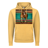 Vintage Mustard western horse serape  leather leopard Vintage Hoodie - BarkalooDesign