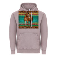 Vintage Zinc western horse serape  leather leopard Vintage Hoodie - BarkalooDesign