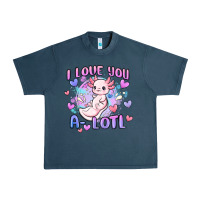 Midnight Navy love you a lotl Urban Heavy Tee - MaliasSmallBusiness