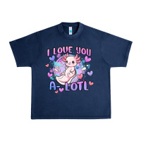 Navy love you a lotl Urban Heavy Tee - MaliasSmallBusiness