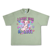 Oil Green love you a lotl Urban Heavy Tee - MaliasSmallBusiness