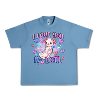 Pebble Blue love you a lotl Urban Heavy Tee - MaliasSmallBusiness
