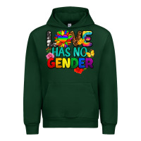 Forest Green love has no gender pride Urban Hoodie - FaDigitalArtStudio