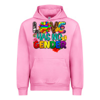Fuchsia Pink love has no gender pride Urban Hoodie - FaDigitalArtStudio