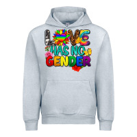 Heather Grey love has no gender pride Urban Hoodie - FaDigitalArtStudio