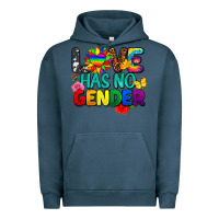 Pigment Midnight Navy love has no gender pride Urban Hoodie - FaDigitalArtStudio
