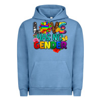 Pigment Pebble Blue love has no gender pride Urban Hoodie - FaDigitalArtStudio