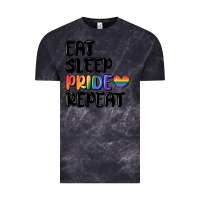 Cloud Black eat sleep pride repeat Vintage Tee - MaliasSmallBusiness