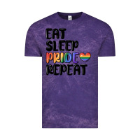Cloud Purple eat sleep pride repeat Vintage Tee - MaliasSmallBusiness