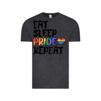 Vintage Black eat sleep pride repeat Vintage Tee - MaliasSmallBusiness