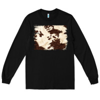 Black brown cowhide background Long Sleeve Tee - NancyCooperArtShop
