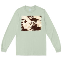 Matcha brown cowhide background Long Sleeve Tee - NancyCooperArtShop