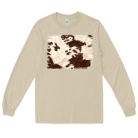 Mushroom brown cowhide background Long Sleeve Tee - NancyCooperArtShop