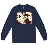 Navy brown cowhide background Long Sleeve Tee - NancyCooperArtShop