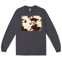 Smoke brown cowhide background Long Sleeve Tee - NancyCooperArtShop