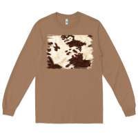 Toasted Coconut brown cowhide background Long Sleeve Tee - NancyCooperArtShop