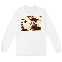 White brown cowhide background Long Sleeve Tee - NancyCooperArtShop