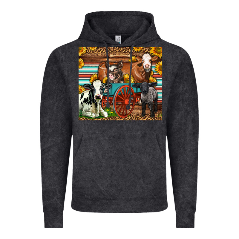 Farm Animals On An Old Wagon Vintage Hoodie by LillyAllenDesigns | Teevron