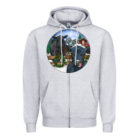 Heather Grey Black Angus Cattle and Calf Christmas Zipper Hoodie - RanaPortraitStore