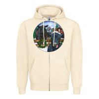 Sandshell Black Angus Cattle and Calf Christmas Zipper Hoodie - RanaPortraitStore