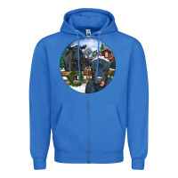 True Royal Black Angus Cattle and Calf Christmas Zipper Hoodie - RanaPortraitStore