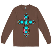 Chestnut gemstone cross Long Sleeve Tee - JahusDesignShop