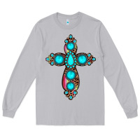 Moon Dust gemstone cross Long Sleeve Tee - JahusDesignShop