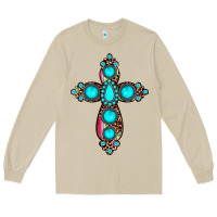 Mushroom gemstone cross Long Sleeve Tee - JahusDesignShop