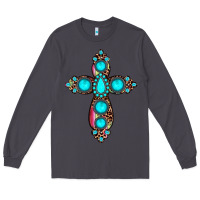 Smoke gemstone cross Long Sleeve Tee - JahusDesignShop