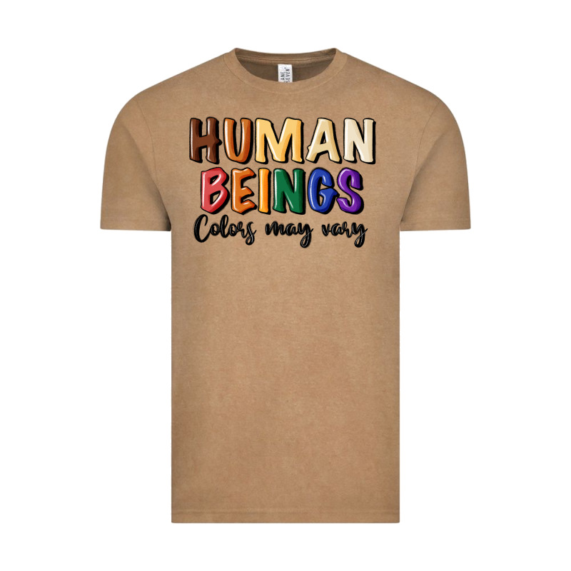 Human Beings Colors May Vary Vintage Tee by MaliasSmallBusiness | Teevron