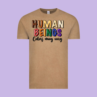 Human Beings Colors May Vary Vintage Tee Designed By Maliassmallbusiness