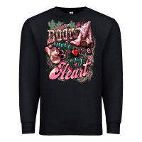 Black Boots never broke my heart Premium Sweatshirt - HowdyJamesFarm