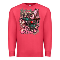 Cardinal Boots never broke my heart Premium Sweatshirt - HowdyJamesFarm